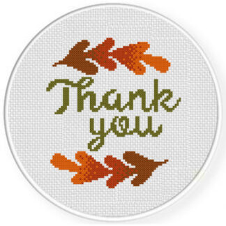Thank You Autumn Cross Stitch Pattern