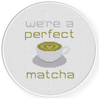 We are Perfect Matcha Cross Stitch Pattern