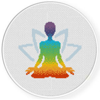 Chakra Yoga Cross Stitch Pattern
