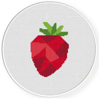 Geometric Strawberry Cross Stitch Pattern