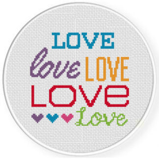 Love in Colors Cross Stitch Pattern