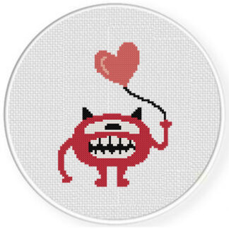 Love Monster Cross Stitch Pattern