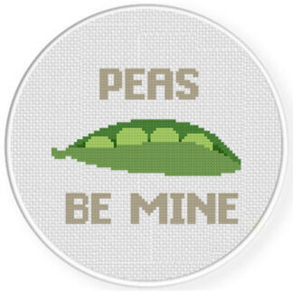 Peas Be Mine Cross Stitch Pattern