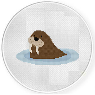Walrus in the Water Cross Stitch Pattern