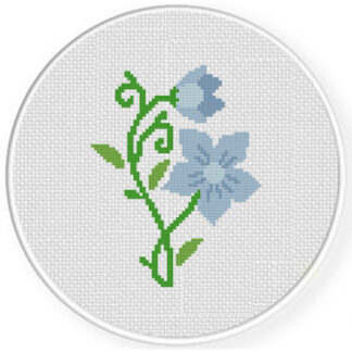 Winter Bloom Cross Stitch Pattern