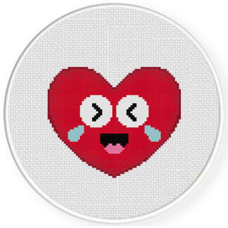 Cry Laugh Heart Cross Stitch Pattern