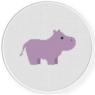 Cute Hippo Cross Stitch Pattern