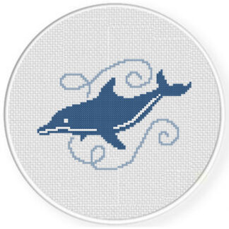Dolphin Waves Cross Stitch Pattern