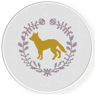 Fox Wreath Cross Stitch Pattern