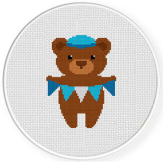 Hanukkah Bear Cross Stitch Pattern