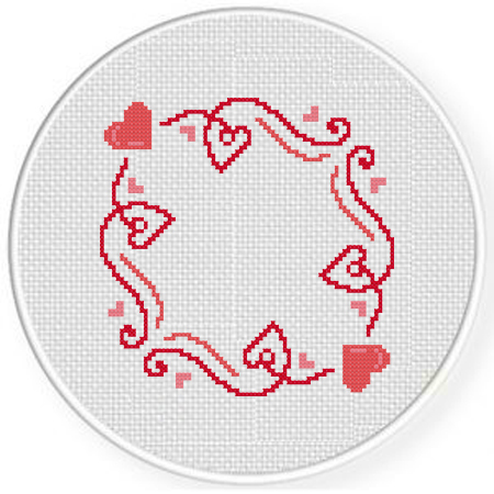 Heart Frame Cross Stitch Pattern