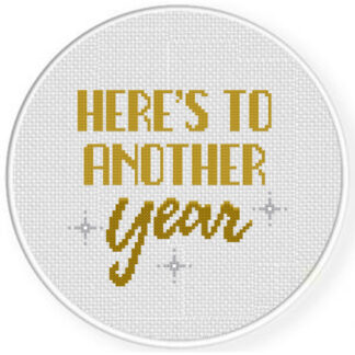 Here's to Another Year Cross Stitch Pattern