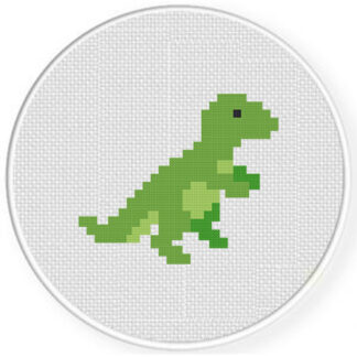 Pixel Dino Cross Stitch Pattern