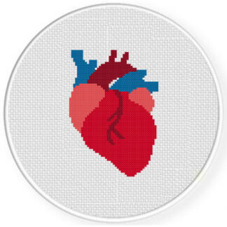 Real Heart Cross Stitch Pattern