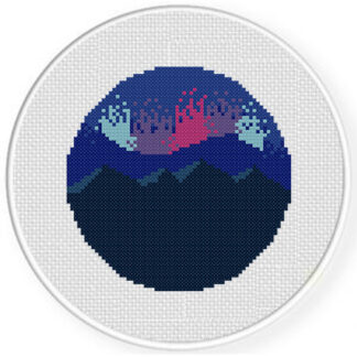 Aurora Borealis Cross Stitch Pattern