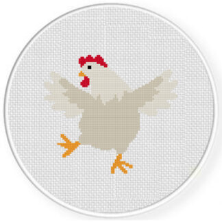Dancing Chicken Cross Stitch Pattern