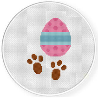 Egg Bunny Feet Cross Stitch Pattern