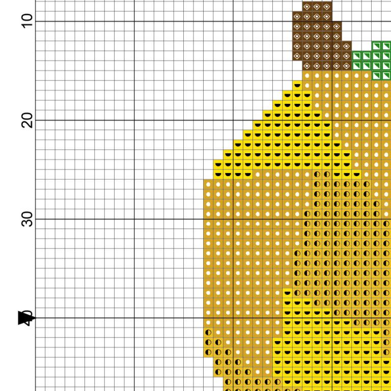 Geometric Mango Cross Stitch Pattern – Daily Cross Stitch