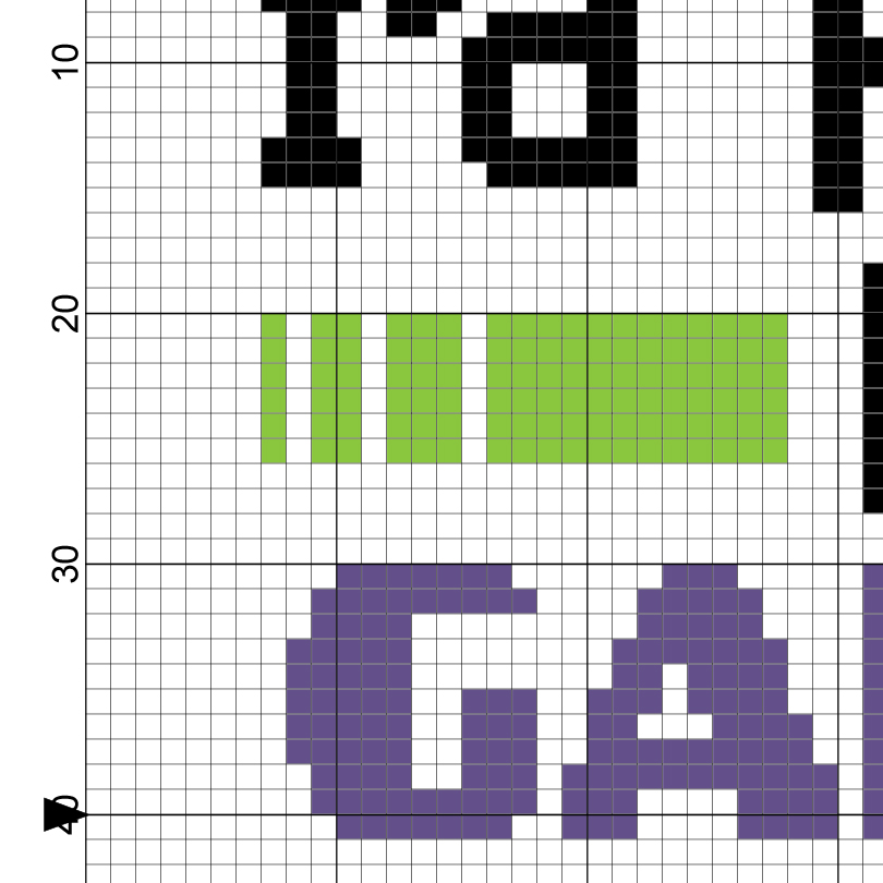 GIT GUD Cross Stitch Pattern. Get Good Gamer Talk (Download Now
