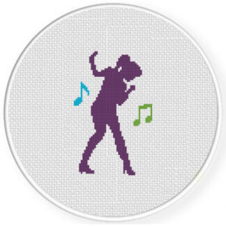 Karaoke Queen Cross Stitch Pattern