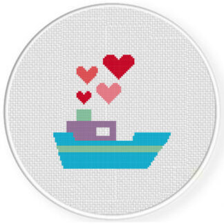 Love Boat Cross Stitch Pattern