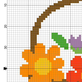 Lovely Flower Basket Cross Stitch Pattern – Daily Cross Stitch