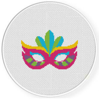 Mardi Gra Mask Cross Stitch Pattern