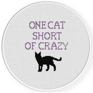 One Cat Short of Crazy Cross Stitch Pattern
