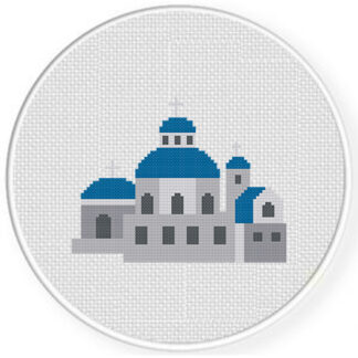 Santorini Cross Stitch Pattern