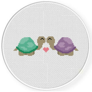 Turtle Couple Cross Stitch Pattern