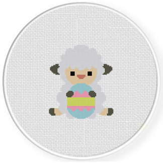 Easter Sheep Cross Stitch Pattern