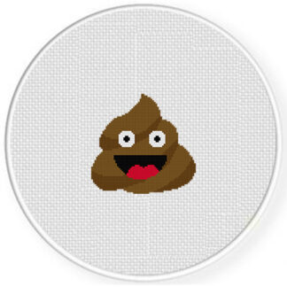 Happy Poop Cross Stitch Pattern
