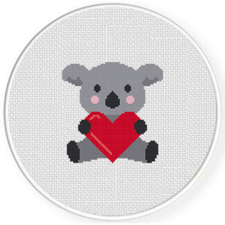 Koala Love Cross Stitch Pattern