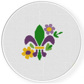 Mardi Gras Floral Stitch Pattern
