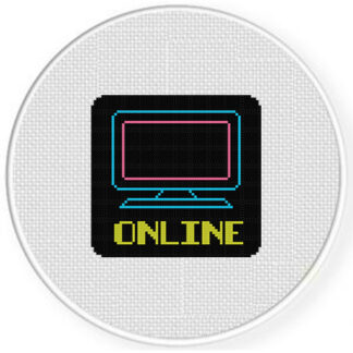 Neon Online Cross Stitch Pattern