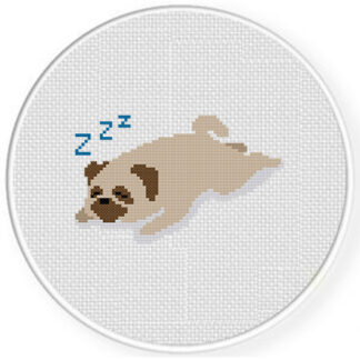 Sleeping Dog Cross Stitch Pattern