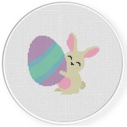 Bunny Carrying Easter Egg Cross Stitch Pattern – Daily Cross Stitch