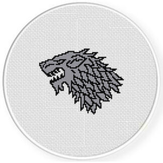 Direwolf Cross Stitch Pattern