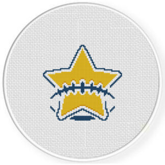 Football Star Cross Stitch Pattern