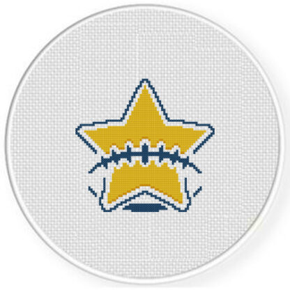 Football Star Cross Stitch Pattern – Daily Cross Stitch