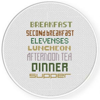 Hobbit Menu Cross Stitch Pattern Daily Cross Stitch