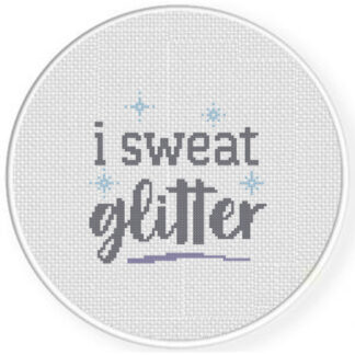 I Sweat Glitter Cross Stitch Pattern