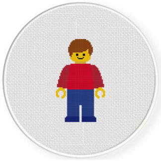 Lego Man Cross Stitch Pattern