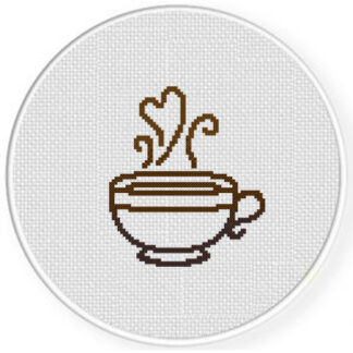 Serving Coffee Cross Stitch Pattern