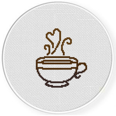 Book Stack and Coffee Cross Stitch Pattern – Daily Cross Stitch
