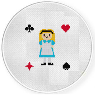 Alice in Card Cross Stitch Pattern