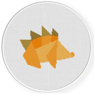 Hedgehog Origami Cross Stitch Pattern