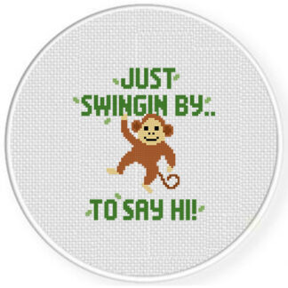 Just Swinging by to Say Hi Cross Stitch Pattern