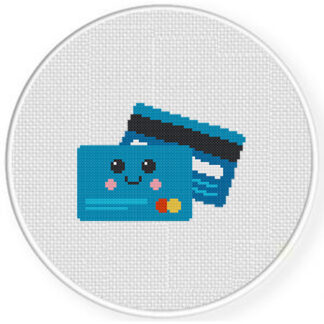 Kawaii Credit Card Cross Stitch Pattern