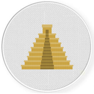 Mayan Temple Cross Stitch Pattern